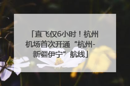直飞仅6小时！杭州机场首次开通“杭州-新疆伊宁”航线